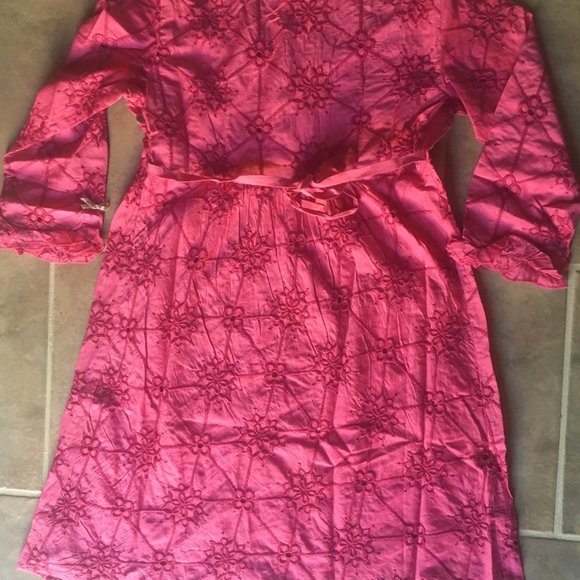 Odd Molly New Embroidered Ruffled Sleeve Tie Back Dress 1 (Small), 3 (Large) - Picture 5 of 6